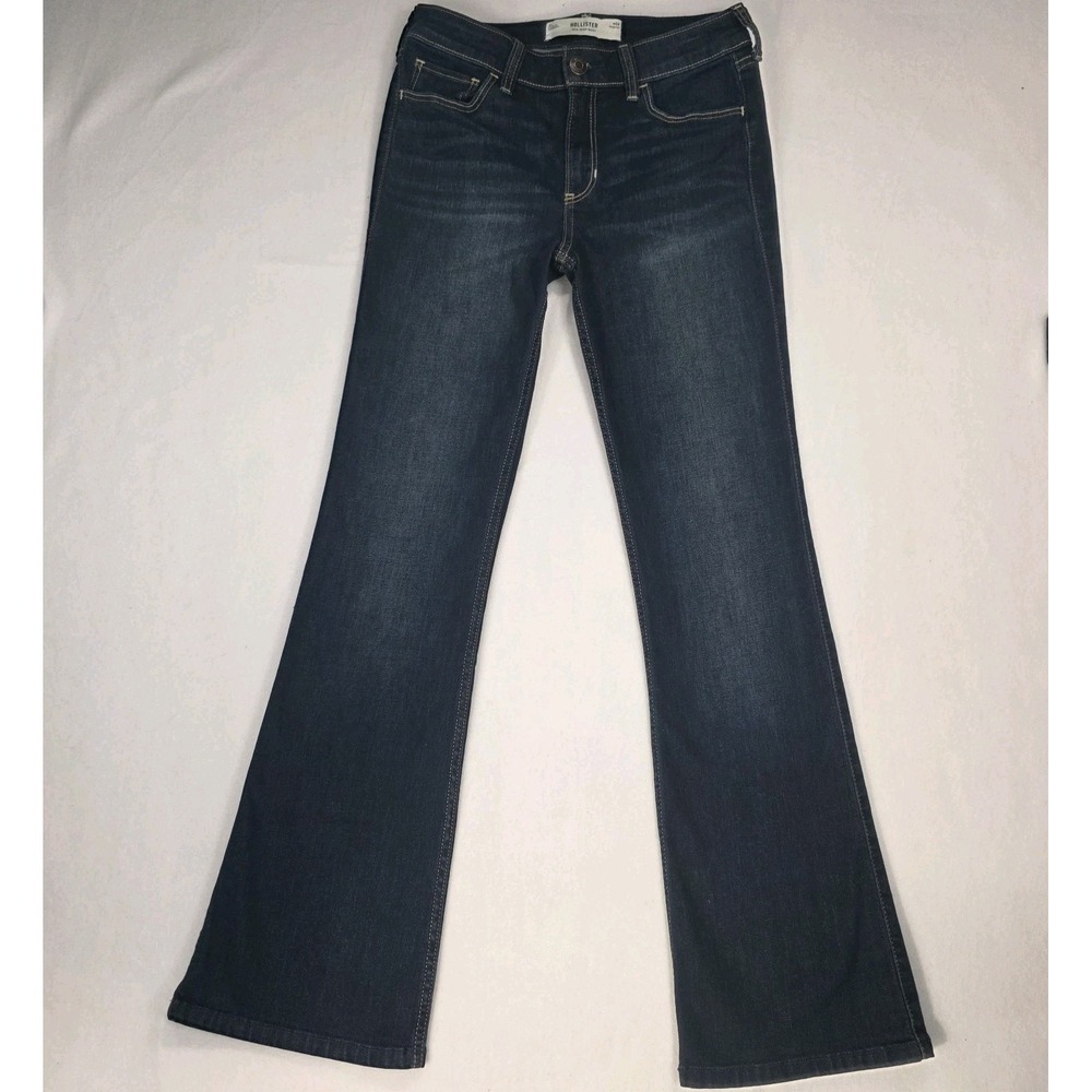 Hollister Blue Jeans Mid-rise Boot Cut Stretch Women's Size 2 Waist 26x30 Inseam